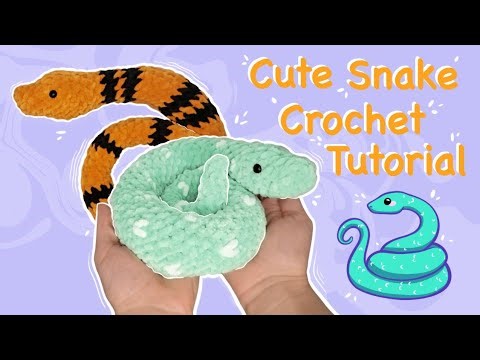 How to crochet a snake for beginners!🐍 | STEP BY STEP amigurumi tutorial |