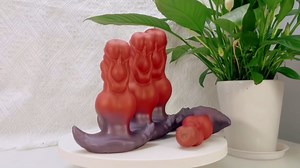 7.87in Anal Plug with Safe T-Shaped Base, Wearable Prostate Sex Toy with Big Knot, Large Monster Butt Plug Soft Anal Dilator for Advanced Men Women Couple (L)