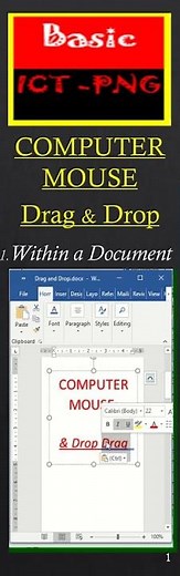 Drag and Drop within a Word 2019 Document