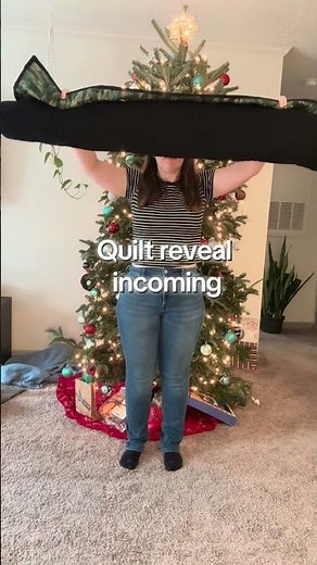 Finished attic window quilt. Quickly came together and makes a perfect holiday gift! #cozy #quilting