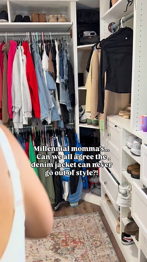 34K views · 187 reactions | This denim bomber jacket has been a staple in my closet for 2 years now! Comment LINK for my outfit but make you follow me first so the message goes through. IG’s rules not mine. Also, if you really think about it…. The denim jacket has been a staple in fashion for a long time and an hope it never leaves. | Trisha Hyde | Facebook