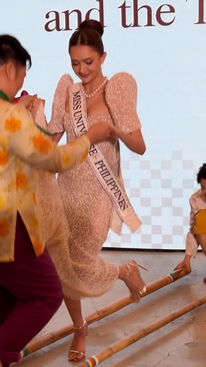 𝐓𝐈𝐍𝐈𝐊𝐋𝐈𝐍𝐆 is a traditional Philippine folk dance that originated during the Spanish colonial era in Leyte and is named after the tikling bird, which is known for its graceful movements around bamboo traps. | Ma. Ahtisa Manalo