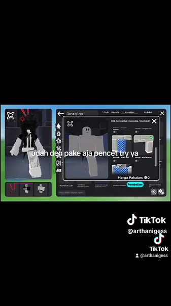Tutorial Pakai Headless dan Korblox di Catalog Avatar Creator