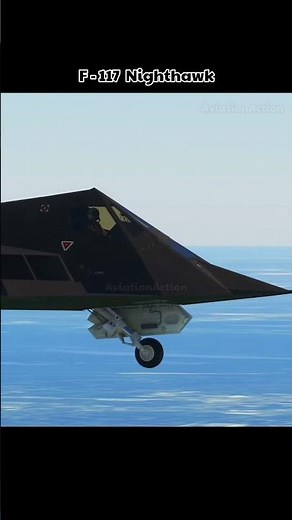 Stealth in Motion: F-117 Nighthawk Retracts Landing Gear 🖤 | Epic Takeoff #Shorts