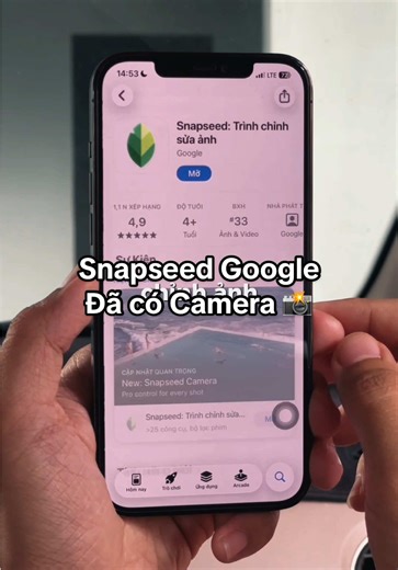 ⁉️Snapseed nay đã có thể chụp ảnh?! #learnontiktok #technology #snapseed #thanhcongnghe #iphone
