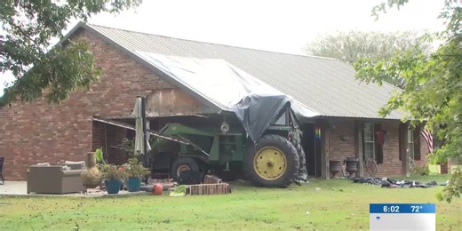 Man arrested for DUI after tractor crashes into Hendrix home