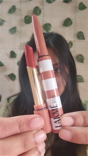Lakme hya beach edit lipstick +liner duo:Shade beachy nude..#shorts