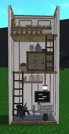 Creating a Tiny 1x1/2 Bedroom in Bloxburg | Mini Teen Room Transformation