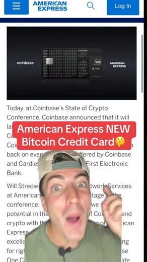 Nicholas Kalstek | NEW Bitcoin Credit Card just dropped with AMEX😳 Yep — Coinbase & American Express teamed up to launch the Coinbase One Card, a real credit... | Instagram