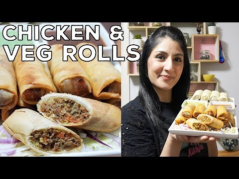 Chicken Spring Roll Recipe | The Best Chicken & Veg Filo Rolls Recipe | Chicken and Vegetable Rolls
