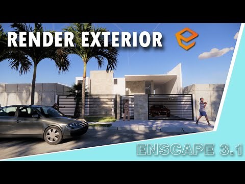 RENDER REALISTA EN ENSCAPE 3.1 | RENDER EXTERIOR | CURSO BASICO PARA ESTUDIANTES | JQ Arquitectura