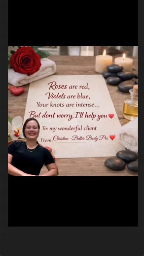 Myrtle Beach Massage & Facials by Christine on Instagram: "I love to help you feel better ❤️🤗 Happy Valentine’s Day 🤓🤗 #myrtlebeachmassage #myrtlebeach #betterbodypro #massagetherapy #foryou"