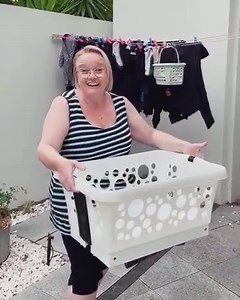 126K views · 8.3K reactions | Perfect for hanging out the washing! Ideal to sit next to you while sitting and folding washing away. | The Organised Housewife | Facebook