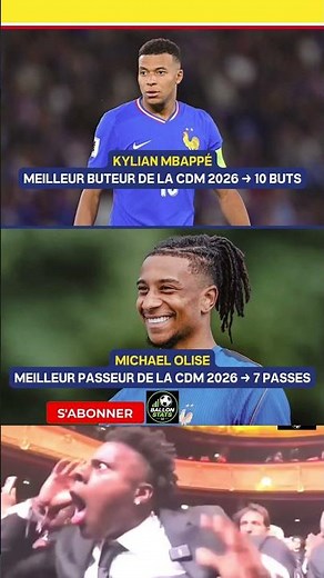 Mbappé meilleur buteur, Olise meilleur passeur : les Français dominent le Mondial 2026 🇫🇷🤩