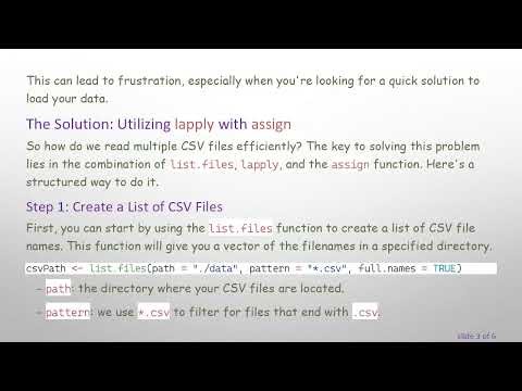 How to Efficiently Read Multiple CSV Files into Individual Data Frames in R