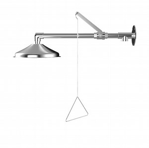 [Hot Item] Yellow Lab Wall-Mounted Emergency Red Safety Shower for Laboratory Eyewash Station