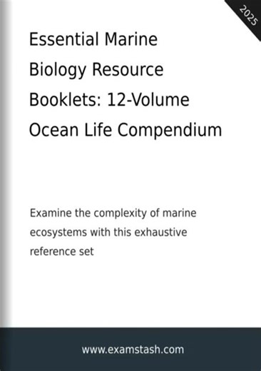Essential Marine Biology Resource Booklets: 12-Volume Ocean Life Compendium #exampreparation