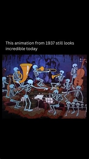 Visual Spirits on Instagram: "Long before CGI or modern animation, a group of dancing skeletons brought the night to life. 💀✨ Released in 1937, Skeleton Frolic was an animated short by Ub Iwerks, the legendary animator who helped shape the early days of Disney. Produced through his own studio, it followed in the footsteps of his earlier creation, The Skeleton Dance, and pushed the boundaries of what animation could do. Set in a haunting graveyard, the film shows skeletons rising from their tomb