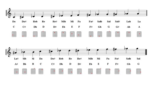 Guitar Notes fingering chart | Easy Music