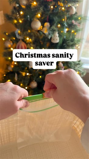 Laurie on Instagram: "Merry Christmas but make it organized 😂 (Comment LINK for the supplies I used!) Grab a basket, label it with each kid’s name, and add a baggie for small parts! They can keep all their new goodies sorted and carry it around with them way easier! Plus, the little baggie helps so much to keep those tiny items, money, and cards from getting lost! Would your family like this?"