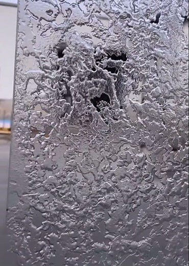 Acid etched carving architectural glass for interior partition of retail store