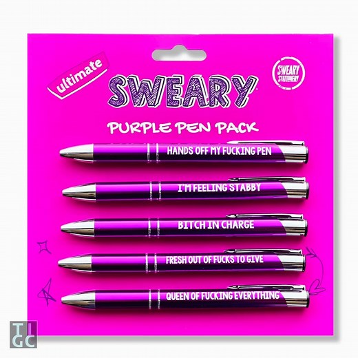 The essential work pen set for menopausal workers … #therapy #secretsanta #funnygiftideas #relatable #swearypens | The Inappropriate Gift Co