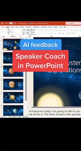 Get AI help from Speaker Coach in PowerPoint 🤖 #powerpoint #ppt #toastmasters #publicspeaking #learnontiktok #Microsoft #powerpointtutorial | Mike Tholfsem