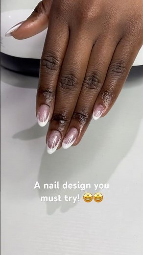 Trendy Cat Eye & French Tips Nail Tutorial