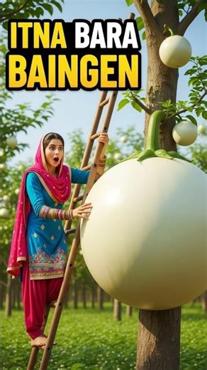 😲 20 FOOT GIANT WHITE BAINGAN 😱 | Largest Village Cooking Ever #shorts