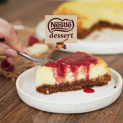 NESTLE DESSERT - Recette de Cheesecake au chocolat blanc et coulis de fruits rouges