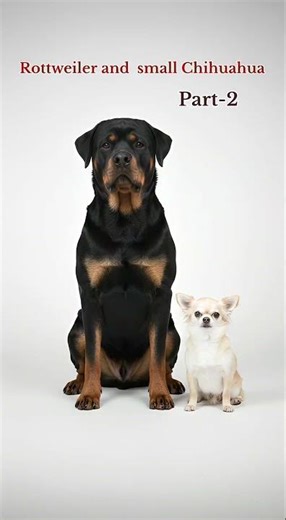 Rottweiler Vs small Chihuahua 🐶😂 #shorts