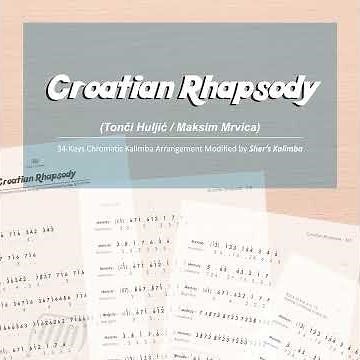 Croatian Rhapsody | Printable Kalimba Tabs With Number & Letter Notations #kalimba