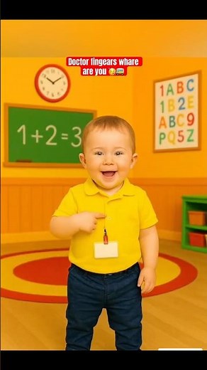 Doctor Fingers on a bus 🚌 Adventure!""Where Are You, Doctor Fingers?"🖐🏻🖖#animation #baby