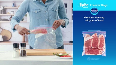 Ziploc Two Gallon Food Storage Freezer Bags, 30ct Total, Easy Open and Close, 10 Count, Pack of 3 (Packaging May Vary)