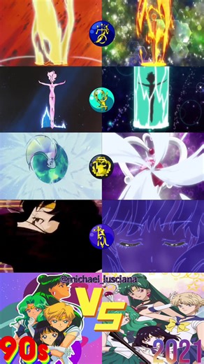 Sailor Outer Senshi: 90s vs 2021 Comparison