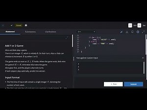Add 1 or 2 Game || CodeChef Solution || CodeChef Starters 154