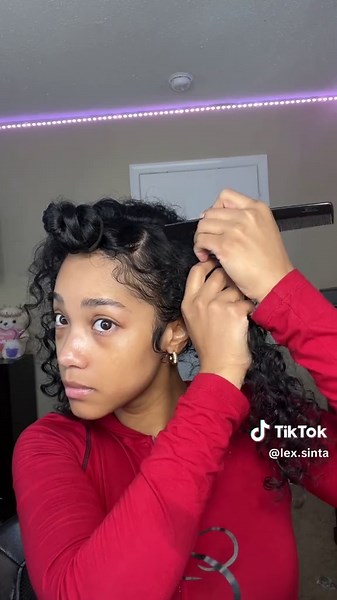Easy Bantu Knot Hairstyle 🥰 #curlyhair #bantuknots #hairtutorial #curlyhairstyles