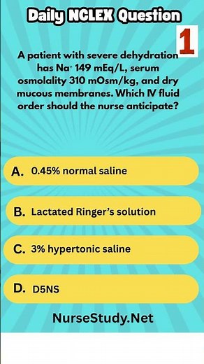 Fluids and Electrolytes NCLEX Questions and Answers - Full Practice Test