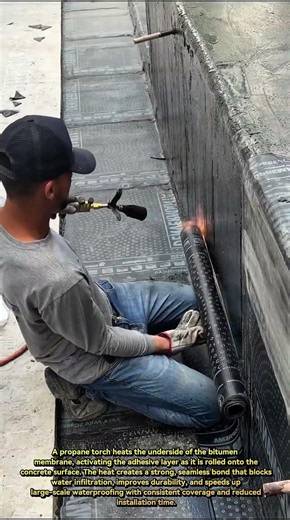 Torch-Applied Waterproofing Membrane Installation That Saves Hours!