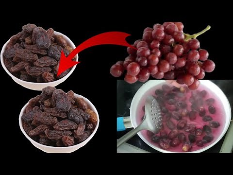 HOW TO MAKE DRY GRAPES - SULTANAS - (Raisin) AT HOME !! VERY EASY !!