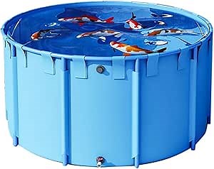 Above Ground Ponds for Fish,Above Ground Pond,Canvas Fish Pond,Large Collapsible Durable Plastic Pond for Koi Holding Tank Irrigation Aquaculture 8'2"*2'6"（2.5 * 0.8M） 951gal
