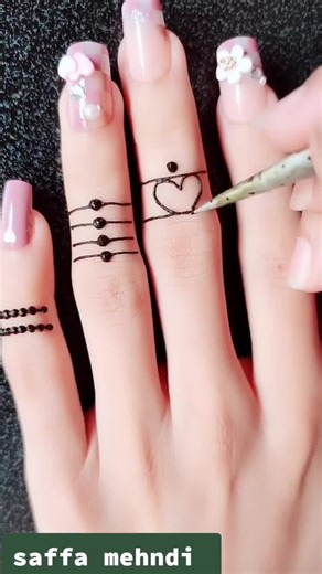 Simple and Beautiful Finger Mehndi Designs