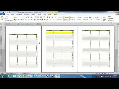 Word tables Part 6: How to repeat table header row across all pages