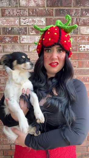 Princess of the strawberries? Amazing strawberry festival hat pattern by Crochetverse and whimsical faun beanie by S.Crochet.Designs #crochet #crocheting #strawberryhat #crochetstrawberry #strawberryfestival #hornhat #crochethorns #whimsical | Hooks & Twists