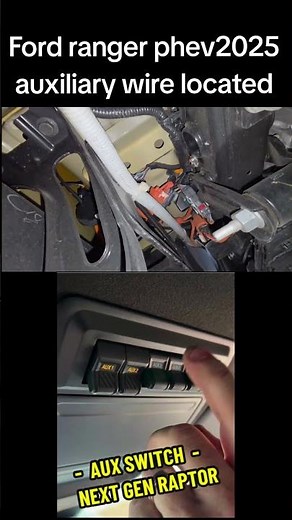 Auxiliary switch 3&4 wiring location Ford Ranger PHEV 2025. #fordranger #fordrangerraptor