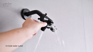 PDPBath Solid Brass 3 Way Shower Arm Diverter Valve with Handheld Holder for Dual Shower Heads with G1/2 Universal Connection - Brushed Nickel