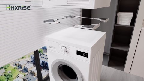 HHXRlSE Washer Dryer Stacking Kit: Universal Stacking Kit with Ratchet Strap - Adjustable 21" - 29" Stacking Kit - Save Space in Your Laundry Room