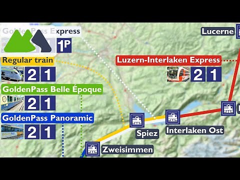 All 4 trains of the GoldenPass line Switzerland explained