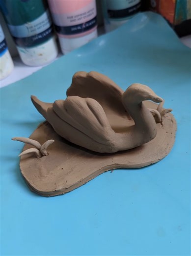 Easy DIY Swan Sculpture Using Air Dry Clay