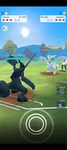 💥Zekrom Vs Reshiram, PVP Batalla Legendaria en Pokémon Go💥 #Pokemongo #pokémon #short